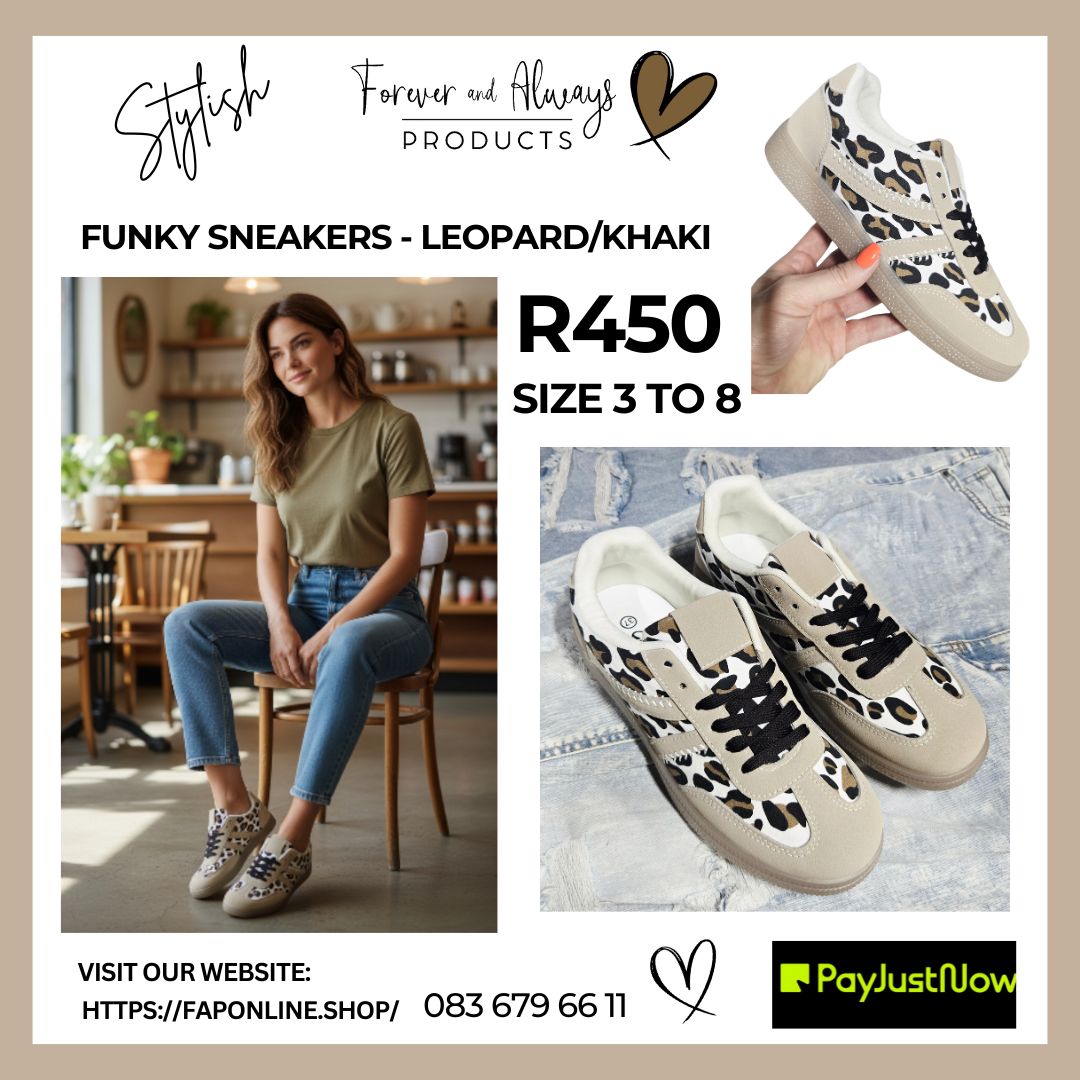 Funky Sneakers Leopard/Khaki